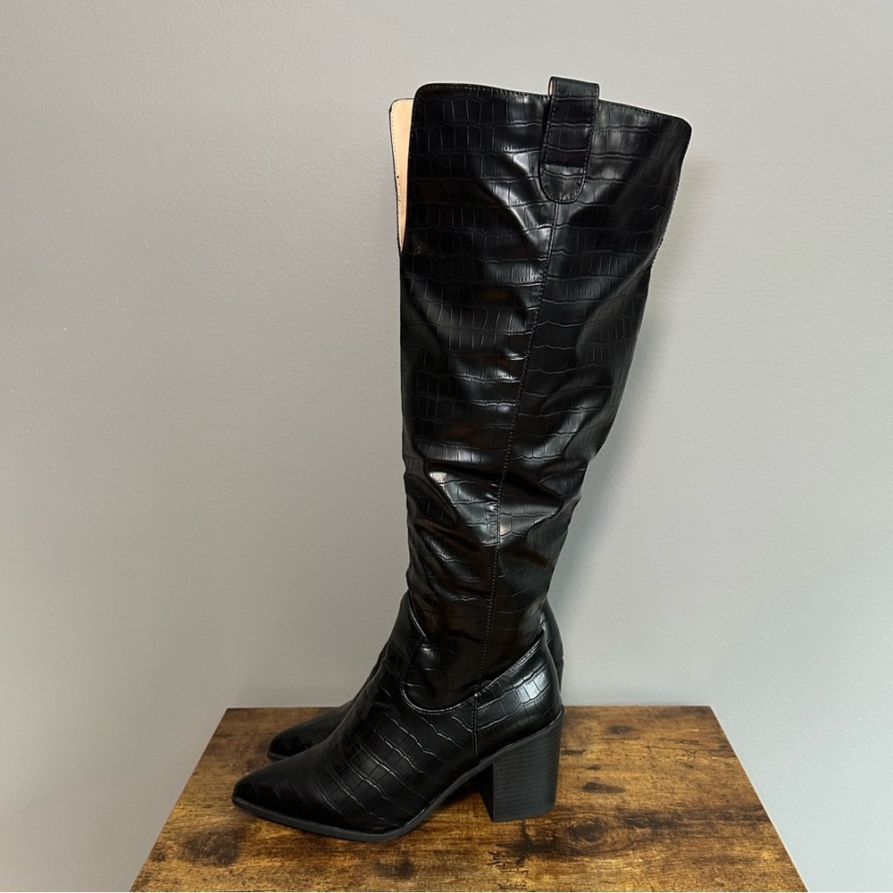 Black Knee-High Boots - Picture 3 of 16